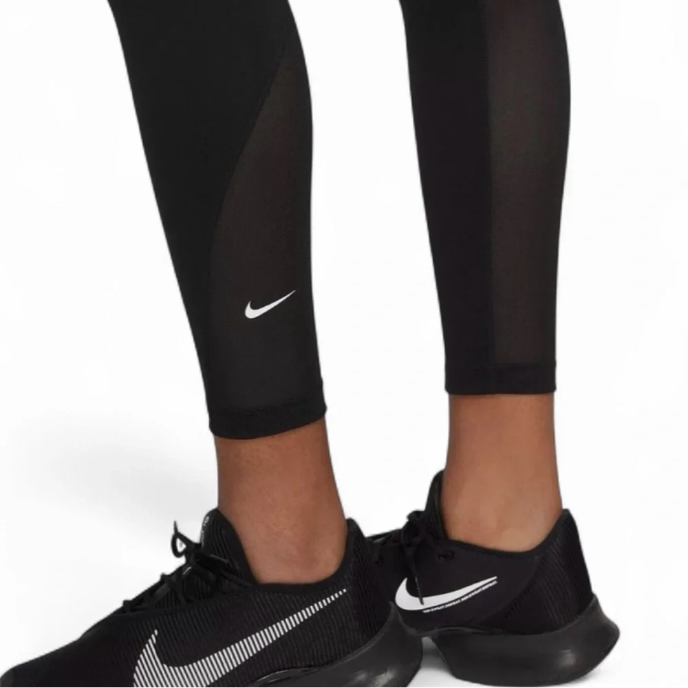 NIKE ONE Women TIGHT & DRI FIT HIGH RISE Yoga 7/8Leggings-Black - Picture 6 of 14